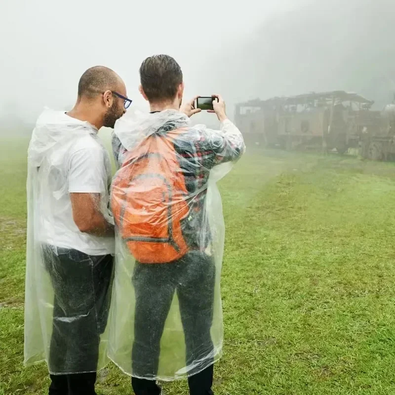 Emergency Poncho Rain - 5/10 шт. Компактный одноразовый дождевик, легкий,