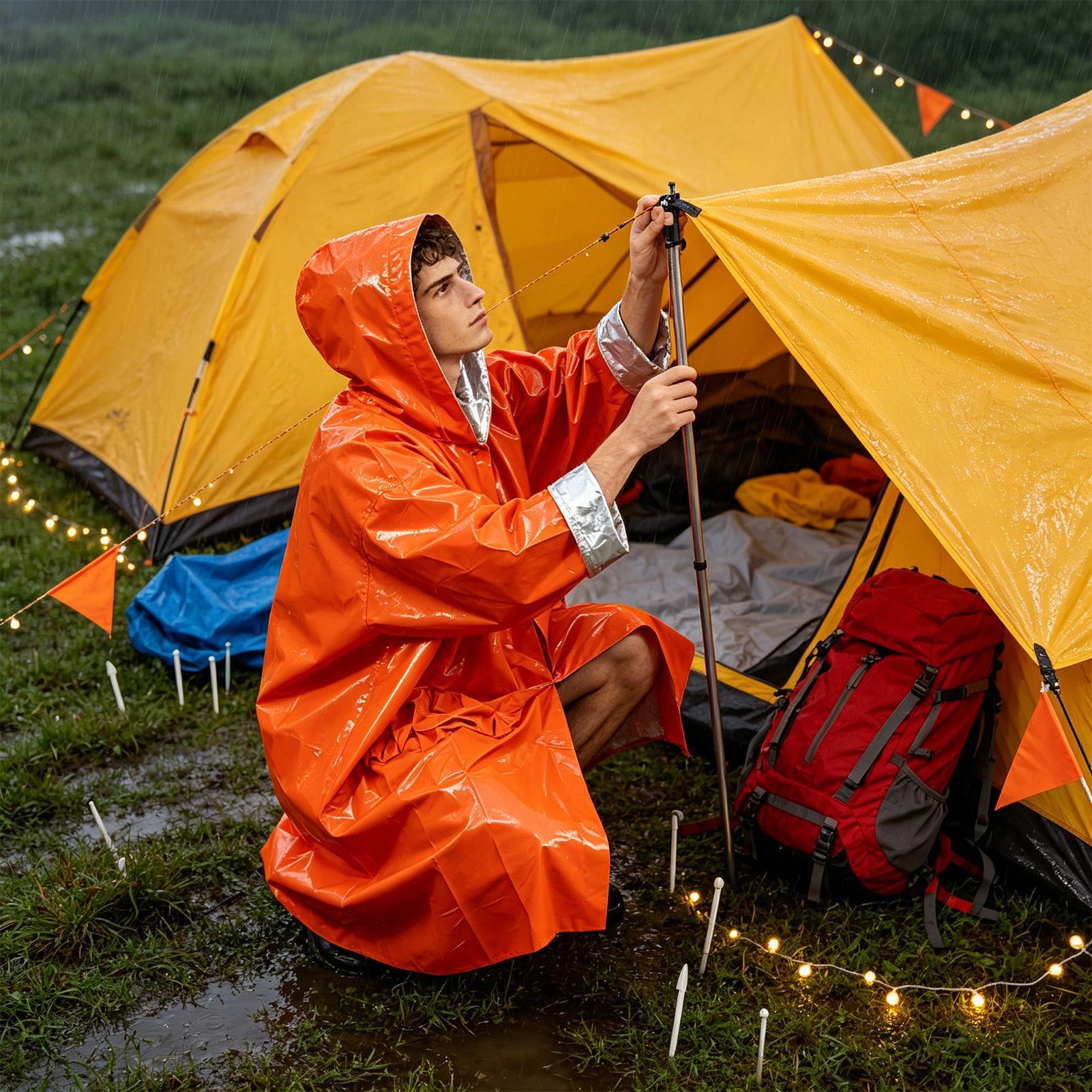 1 шт. Водонепроницаемая пленка – обзор и цена Emergency Poncho Rain
