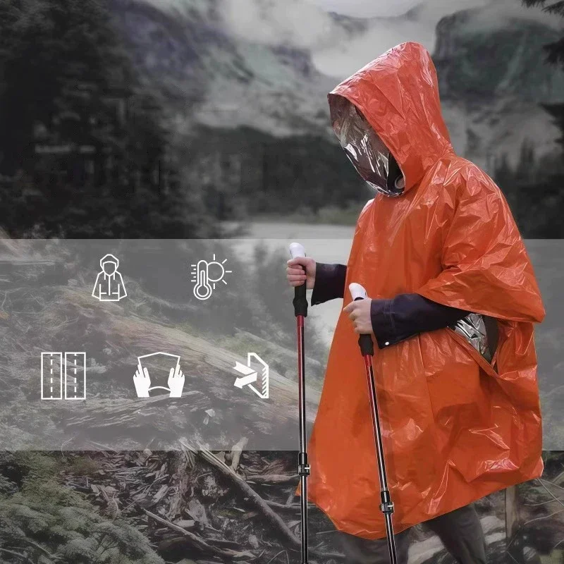 Водонепроницаемый и тёплый дож – обзор и цена Emergency Poncho Rain